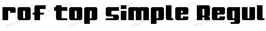 rof top simple Regular字体转换